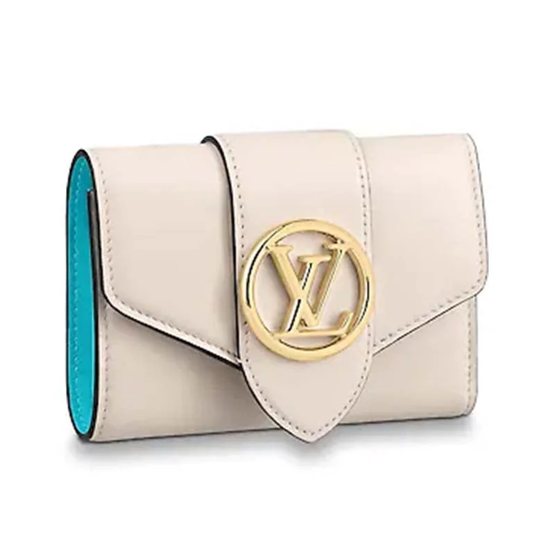 Louis Vuitton Alma bags with a leather - wrapped handle for a luxurious feelLouis Vuitton LV Women LV Pont 9 Compact Wallet Smooth Cowhide