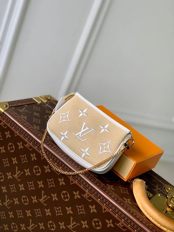 Louis Vuitton Alma bags with a monogram - embossed leather surfaceLouis Vuitton Bags