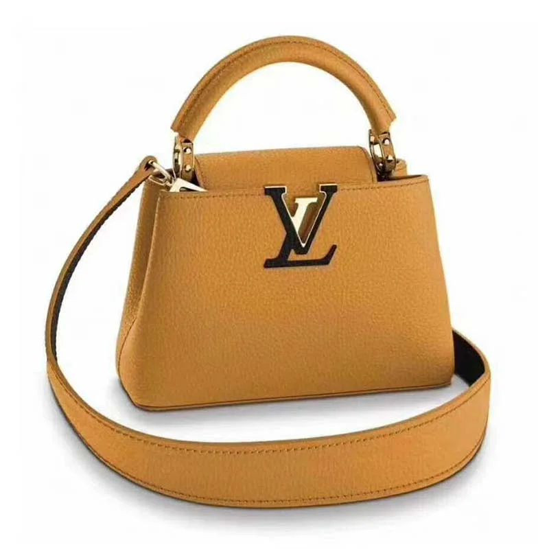 Louis Vuitton Alma bags with a detachable shoulder strap for versatilityLouis Vuitton LV Women Capucines Mini Handbag Jewel-Tone Taurillon Leather