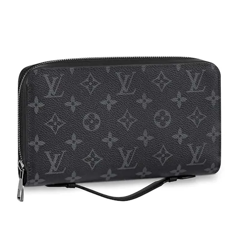 Louis Vuitton bags with a front - zip pocket for small items like keysLouis Vuitton LV Unisex Zippy XL Wallet Monogram Eclipse Canvas