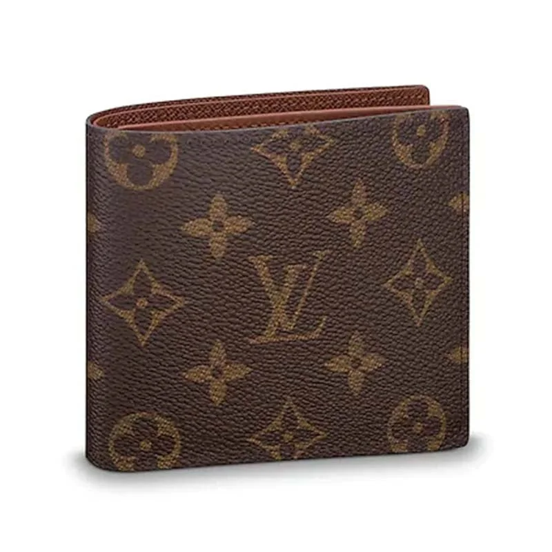 Louis Vuitton backpacks with a padded laptop compartment for travelLouis Vuitton LV Unisex Marco Wallet Monogram Coated Canvas-Brown