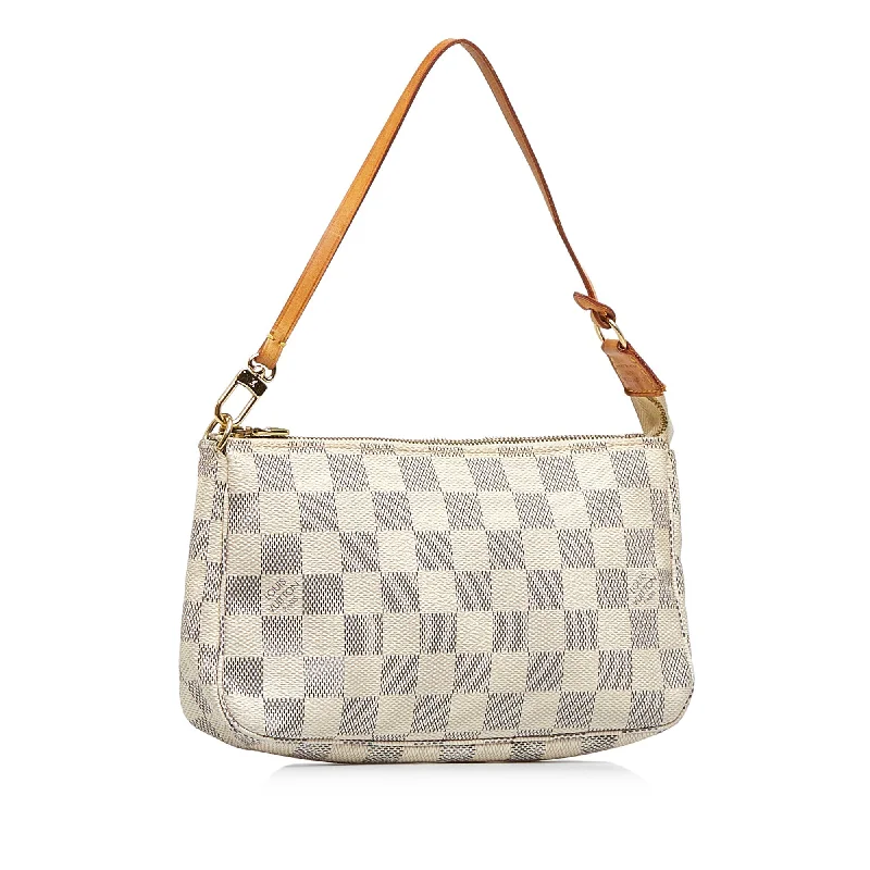 Louis Vuitton crossbody bags with a keychain holder for practicalityLOUIS VUITTON Damier Azur Pochette Accessoires Baguette