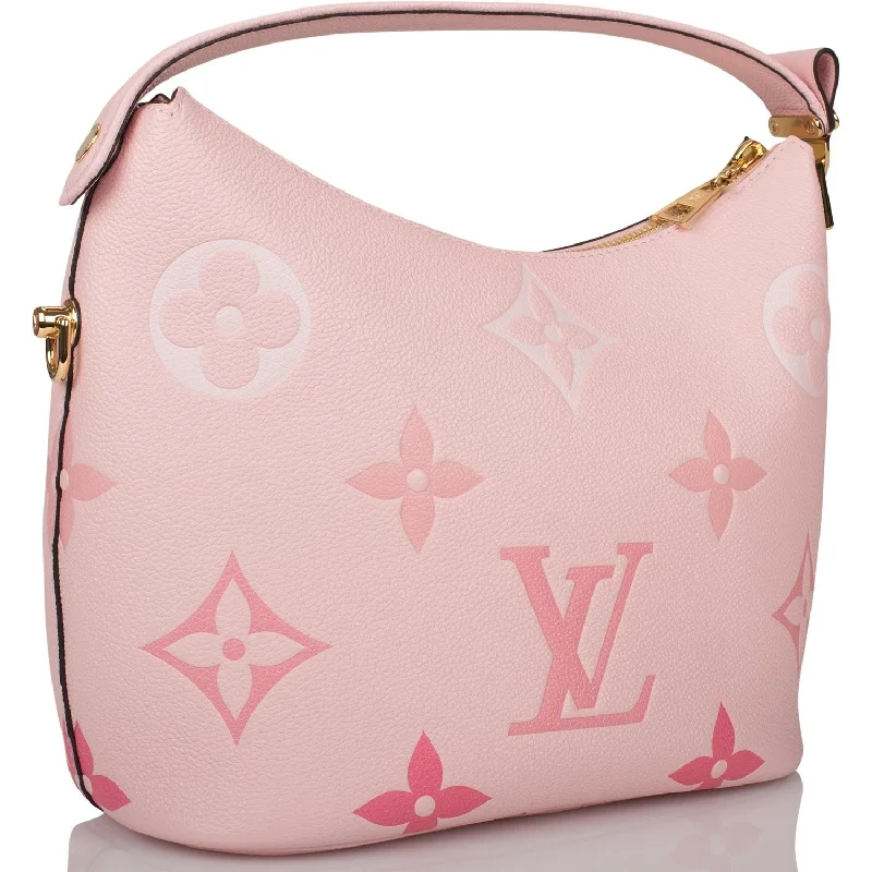 Louis Vuitton Capucines bags with smooth calfskin leather for luxuryLouis Vuitton Rosebud By The Pool Empreinte Giant Monogram Marshmallow Hobo Bag