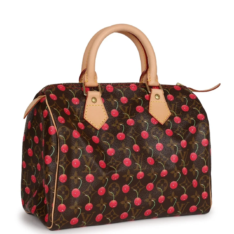 Louis Vuitton backpacks with a hidden back pocket for securityVintage Louis Vuitton Cherry Cerises Monogram Speedy 25