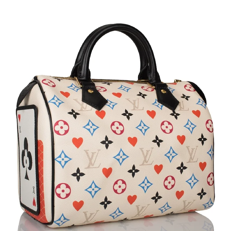 Louis Vuitton bags with a zip - around closure for enhanced securityLouis Vuitton White Game On Speedy Bandouliere 25