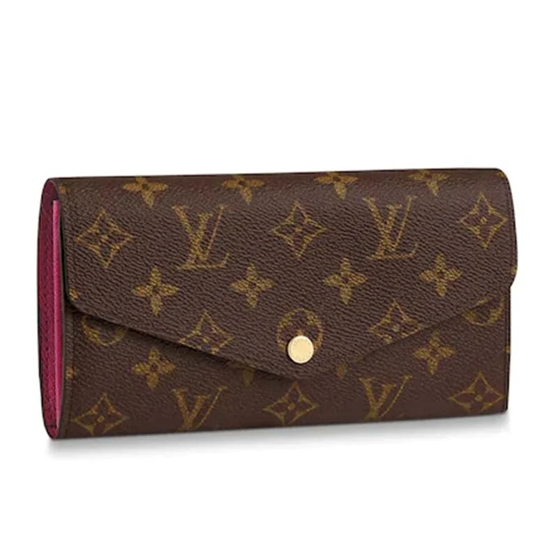 Ladies Louis Vuitton Capucines bags with gold - toned hardwareLouis Vuitton LV Women Sarah Wallet Monogram Coated Canvas