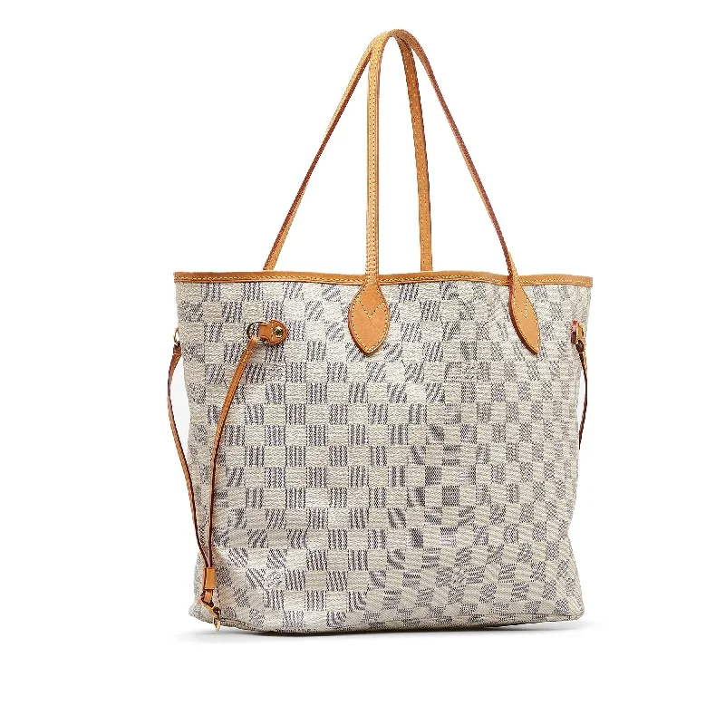 Louis Vuitton Alma bags with a monogram - embossed leather surfaceLouis Vuitton Neverfull MM Damier Azur Canvas