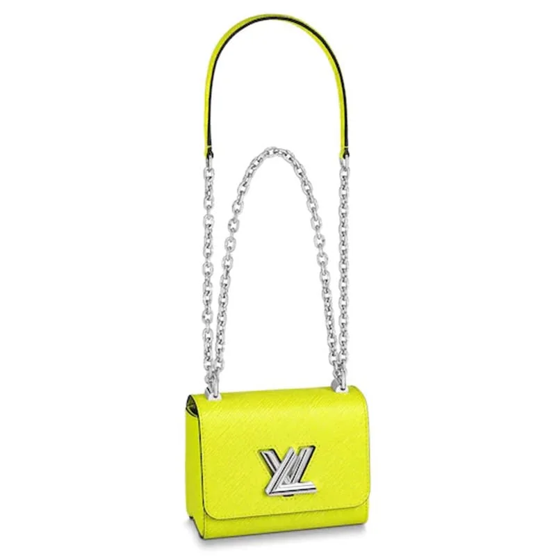 Ladies Louis Vuitton Capucines bags with gold - toned hardwareLouis Vuitton LV Women Twist Mini Handbag Epi Grained Leather