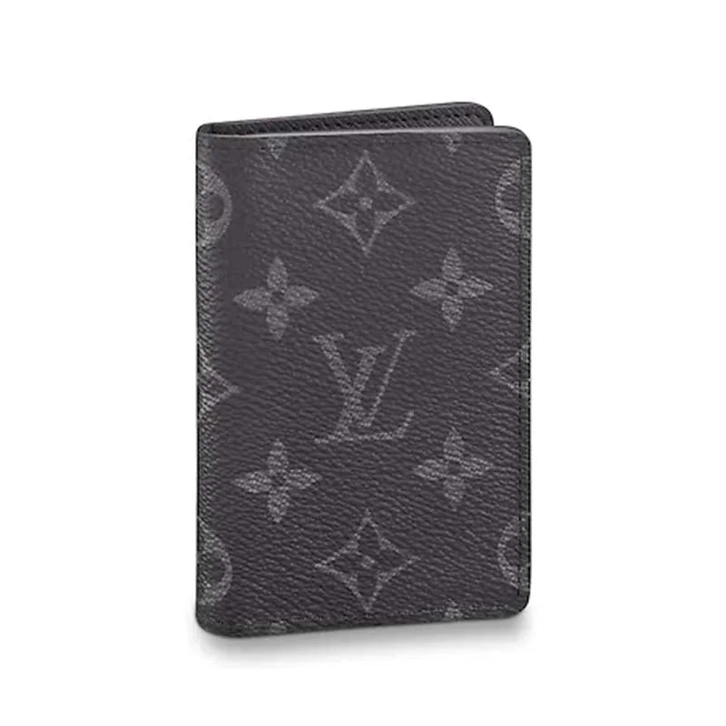 Louis Vuitton Twist bags with a snakeskin - effect panel for a bold lookLouis Vuitton LV Unisex Pocket Organizer Wallet Monogram Eclipse Canvas