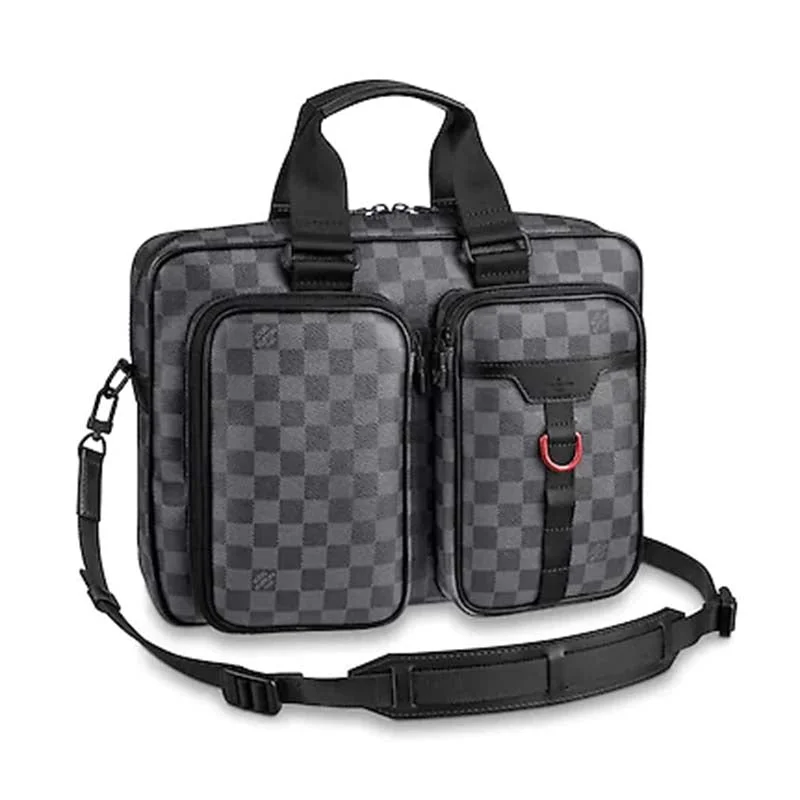 Louis Vuitton tote bags with a spacious interior and multiple pocketsLouis Vuitton LV Men Utility Business Bag Damier Graphite Canvas