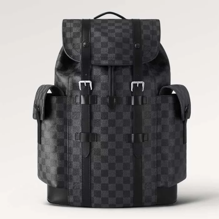 Louis Vuitton crossbody bags with a keychain holder for practicalityLouis Vuitton LV Unisex Christopher PM Damier Graphite Canvas Grey Body Flap Opening