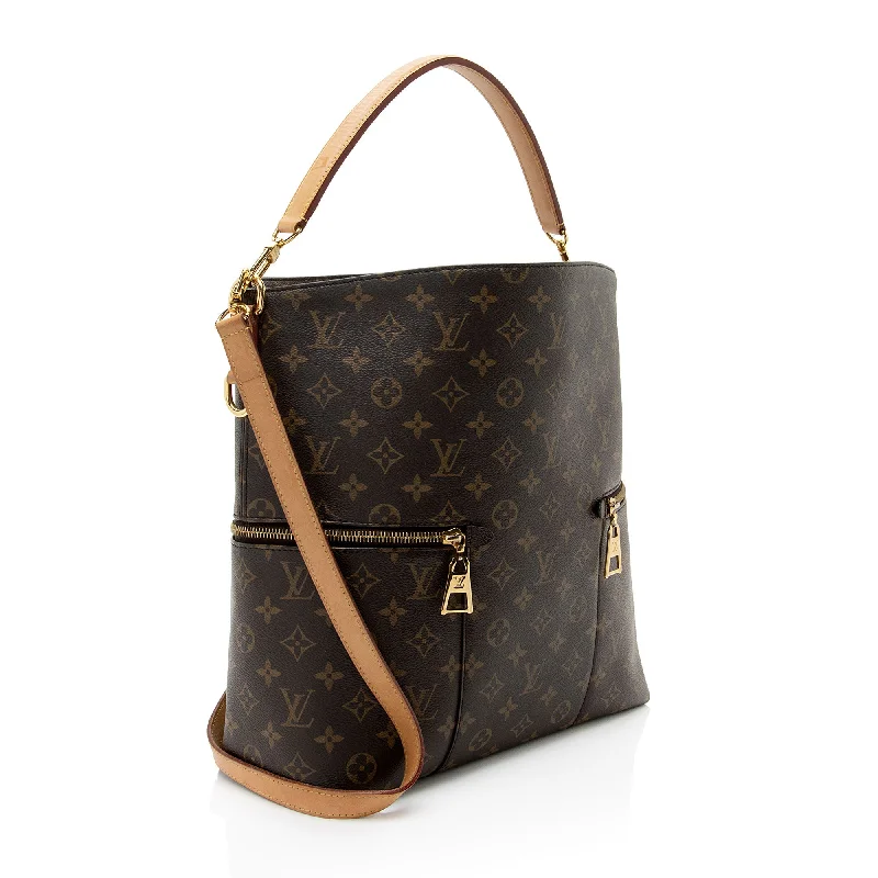 Louis Vuitton bags with a front - zip pocket for small items like keysLouis Vuitton Monogram Canvas Melie Shoulder Bag (Xz0dL4)