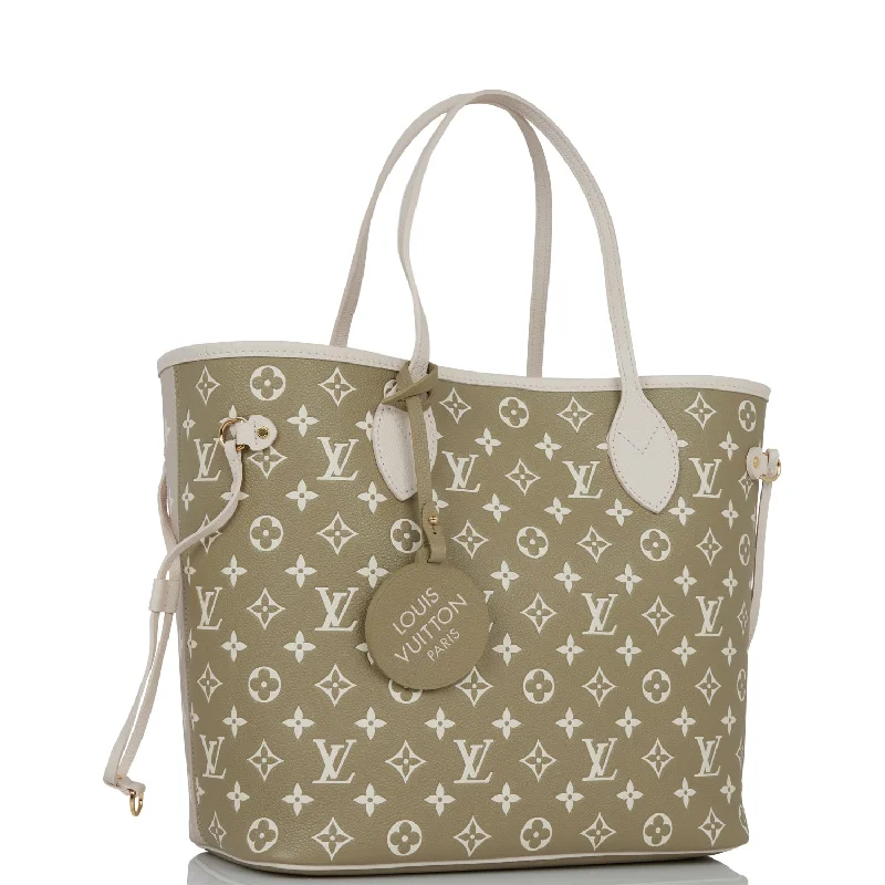 Louis Vuitton Twist bags with the iconic LV - turnlock closureLouis Vuitton Spring in the City Khaki and Beige Monogram Empreinte Neverfull MM