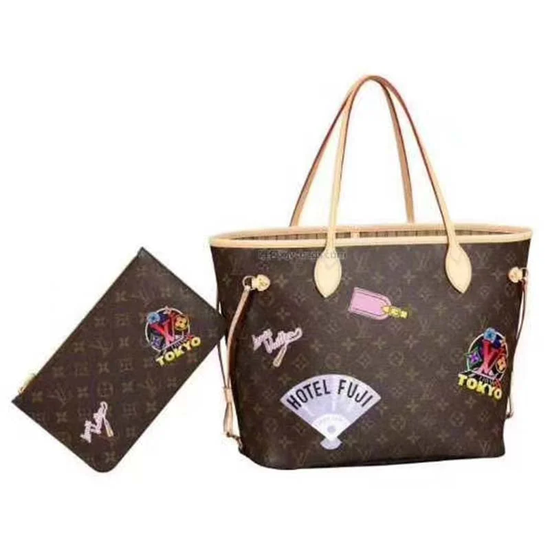 Louis Vuitton Twist bags with a snakeskin - effect panel for a bold lookLouis Vuitton LV Unisex Neverfull MM Bag in Monogram Canvas