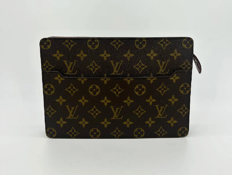 Louis Vuitton crossbody bags with a woven leather strap for textureLOUIS VUITTON Pochette Homme clutch bag