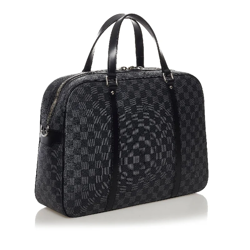 Louis Vuitton bags with a snap - button closure and a decorative charm for styleLouis Vuitton Damier Graphite Jorn (SHG-34627)