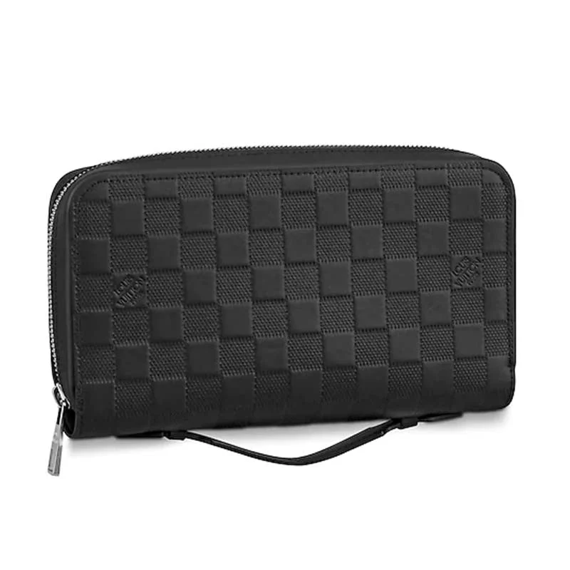 Louis Vuitton Twist bags with a crystal - embellished LV - turnlockLouis Vuitton LV Unisex Zippy XL Wallet Damier Infini Leather