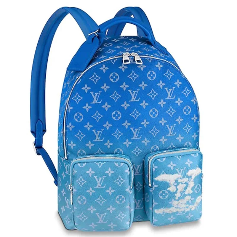 Louis Vuitton Alma bags with a monogram - embossed leather surfaceLouis Vuitton LV Unisex Backpack Multipocket Monogram Clouds Coated Canvas