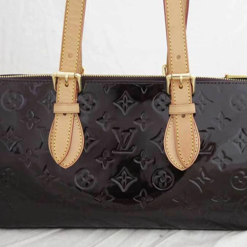 Louis Vuitton tote bags with a double - handle and shoulder - strap optionLouis Vuitton Bag Monogram Vernis Rosewood Avenue Amaranto x Patent Leather Shoulder Handbag Ladies M93510