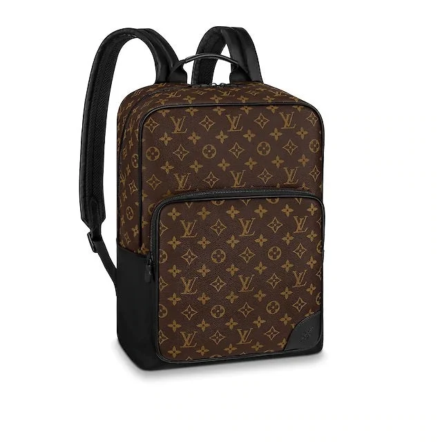 Louis Vuitton handbags with a metal - framed clasp for durabilityLouis Vuitton LV Unisex Dean Backpack Monogram Macassar Coated Canvas