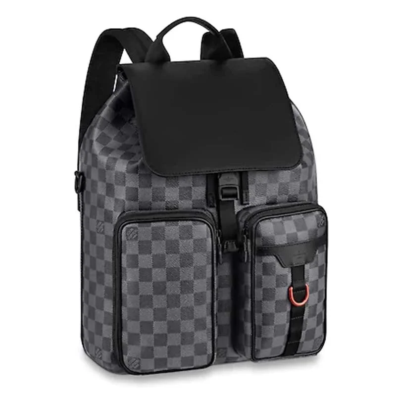 Louis Vuitton Twist bags with a crystal - embellished LV - turnlockLouis Vuitton LV Unisex Utility Backpack Damier Graphite Canvas-Grey