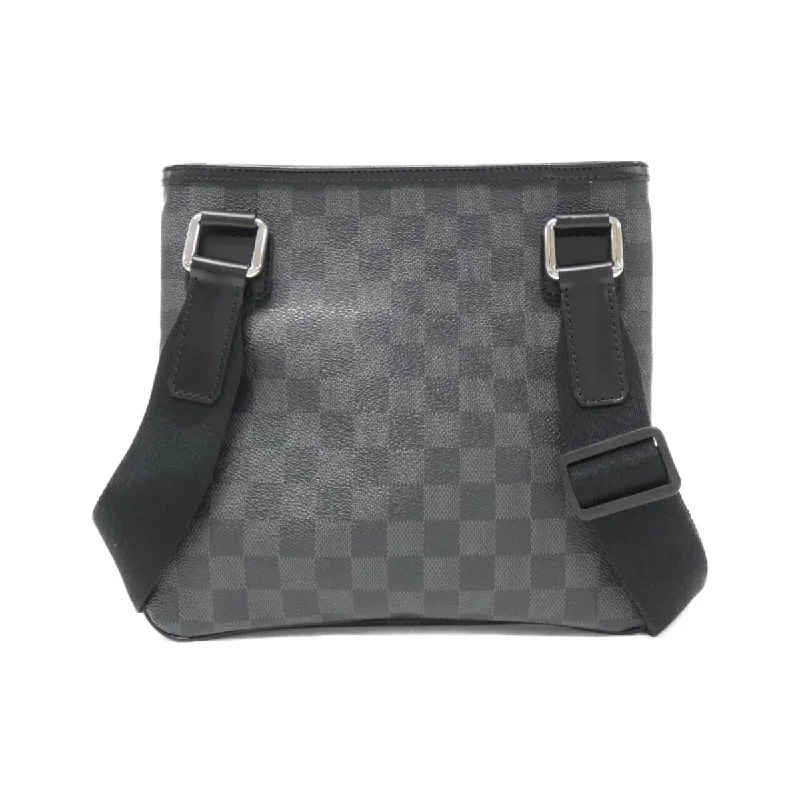 Ladies Louis Vuitton handbags with a detachable coin purse insideLouis Vuitton Damier Graphite Thomas N58028 S Bag