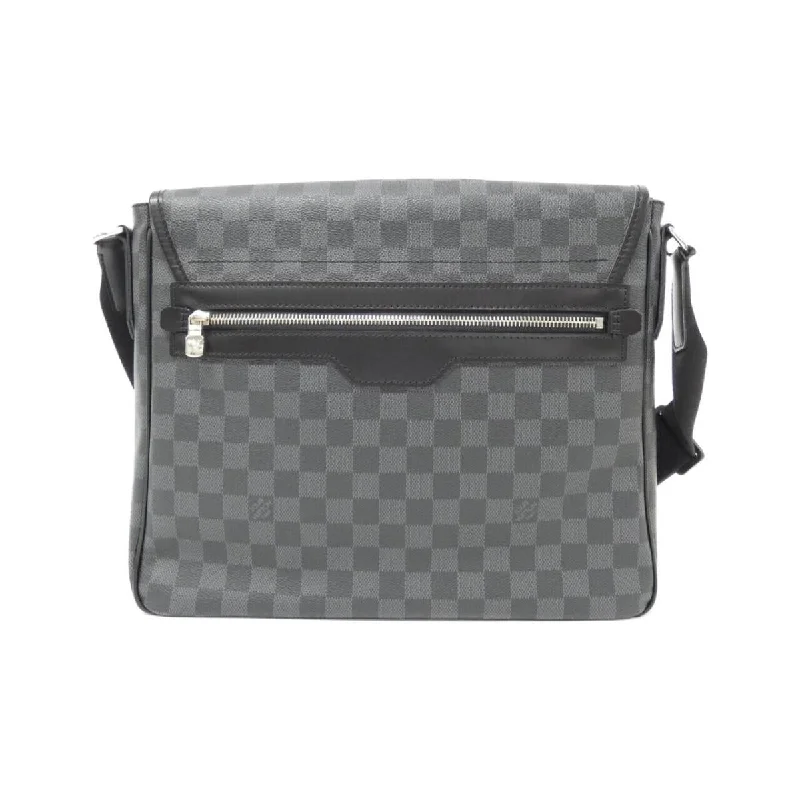 Louis Vuitton bags with a detachable mobile phone holder for convenienceLouis Vuitton Damier Graphite Daniel MM N58029 Shoulder Bag