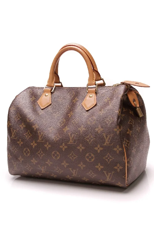 Louis Vuitton bags with a detachable mirror inside for on - the - go touch - upsLouis Vuitton Speedy 30 Bag - Monogram