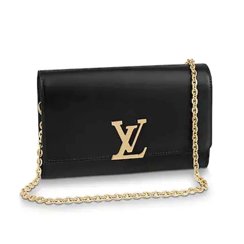 Louis Vuitton crossbody bags with adjustable shoulder straps for comfortLouis Vuitton LV Women Louise Chain GM Smooth Patent Calfskin