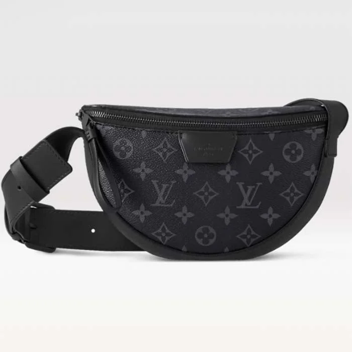 Louis Vuitton Alma bags with a monogram - embossed leather surfaceLouis Vuitton Unisex LV Moon Crossbody Monogram Eclipse Coated Canvas Cowhide Leather