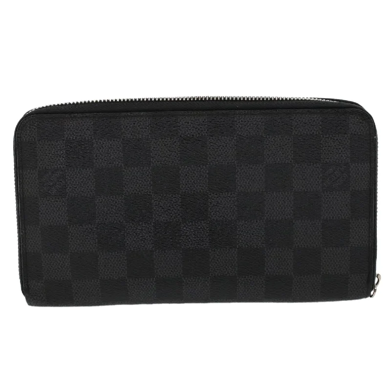 Louis Vuitton Twist bags with a crystal - embellished LV - turnlockLOUIS VUITTON Damier Graphite Zippy Organizer Long Wallet N63077 LV Auth 45568