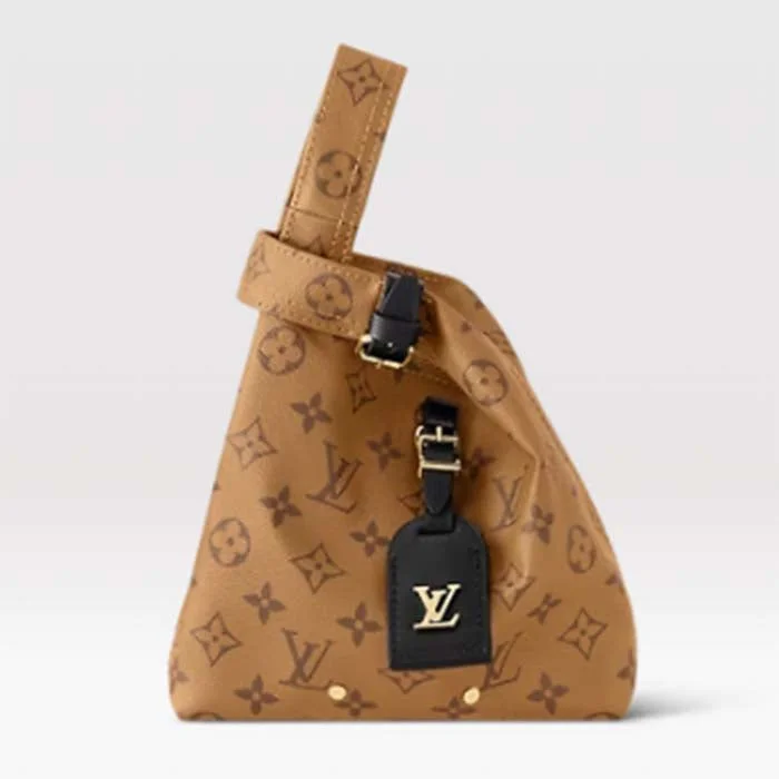 Louis Vuitton bags with a detachable mirror inside for on - the - go touch - upsLouis Vuitton LV Women Atlantis BB Monogram Reverse Coated Canvas Cowhide Leather