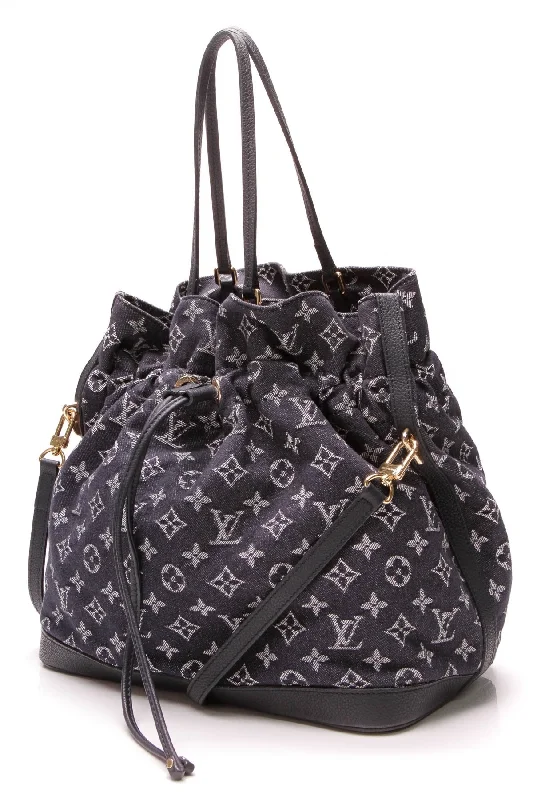 Louis Vuitton handbags with a metal - framed clasp for durabilityLouis Vuitton Denim Noefull Bag - Blue