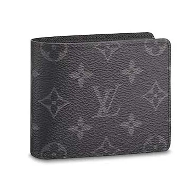 Ladies Louis Vuitton shoulder bags with a wide - width strap for comfortLouis Vuitton LV Unisex Slender Wallet Monogram Eclipse Canvas-Grey