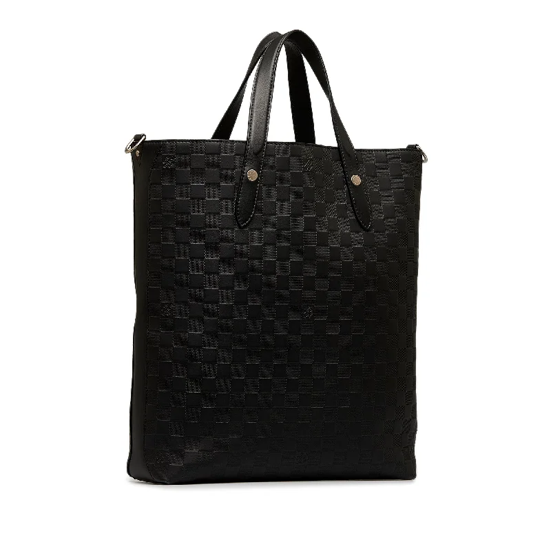 Louis Vuitton bags with a chain - link trim and a leather body for a modern edgeLOUIS VUITTON Damier Infini Apollo Tote Satchel