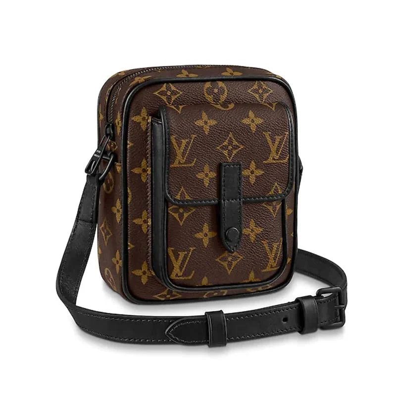 Louis Vuitton handbags with a back - zip pocket for storing valuablesLouis Vuitton LV Unisex Christopher Wearable Wallet Monogram Macassar Coated Canvas