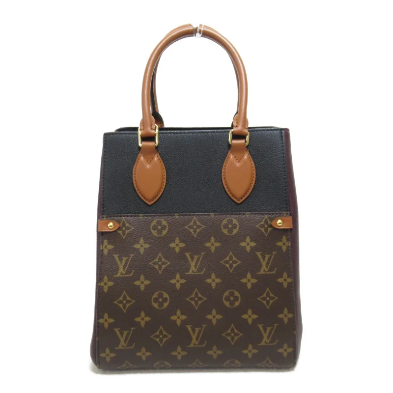 Medium - sized Louis Vuitton tote bags for work and shoppingLOUIS VUITTON Fold Tote MM 2wayShoulder Bag Brown Monogram leather M45409