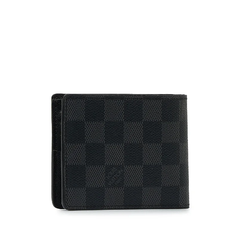 Louis Vuitton Alma bags with a detachable shoulder strap for versatilityLOUIS VUITTON Damier Graphite Slender Wallet Small Wallets