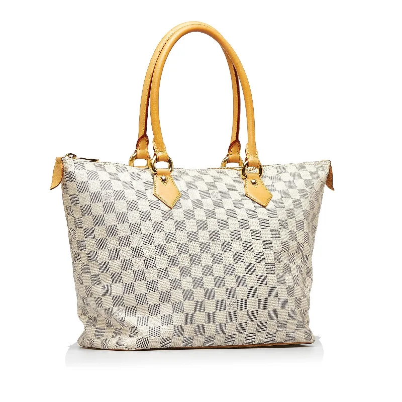 Louis Vuitton backpacks with a hidden back pocket for securityLOUIS VUITTON Damier Azur Saleya PM Handbag