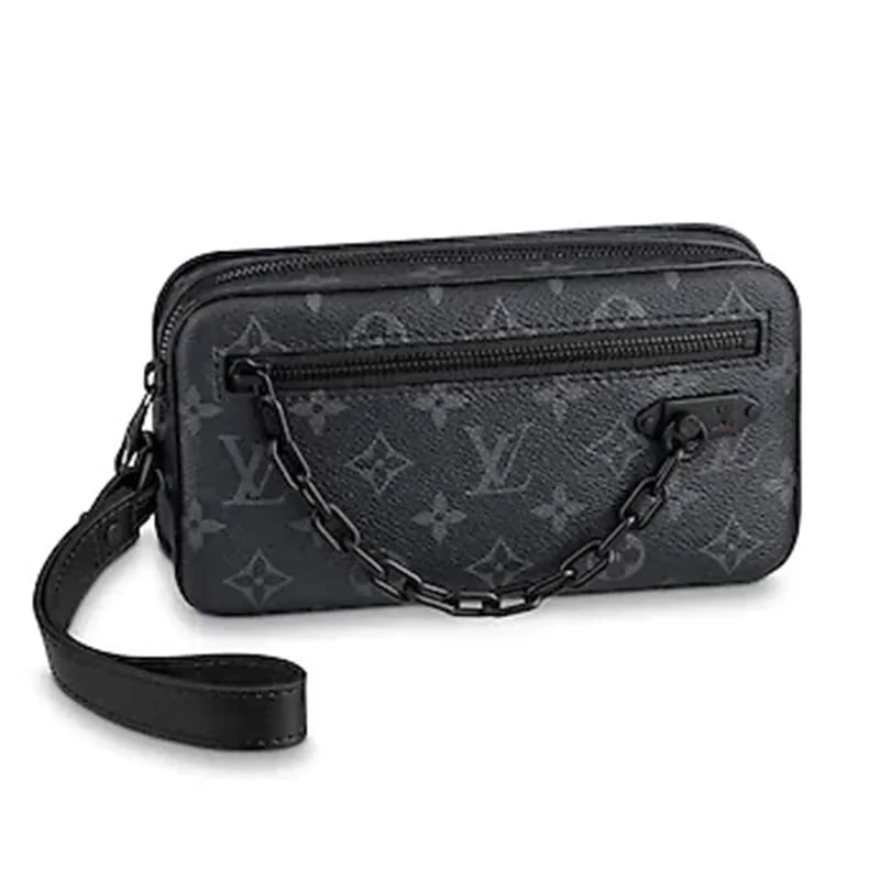 Small - sized Louis Vuitton Pochette Metis bags for a compact carryLouis Vuitton LV Unisex Pochette Volga Bag Monogram Eclipse Canvas