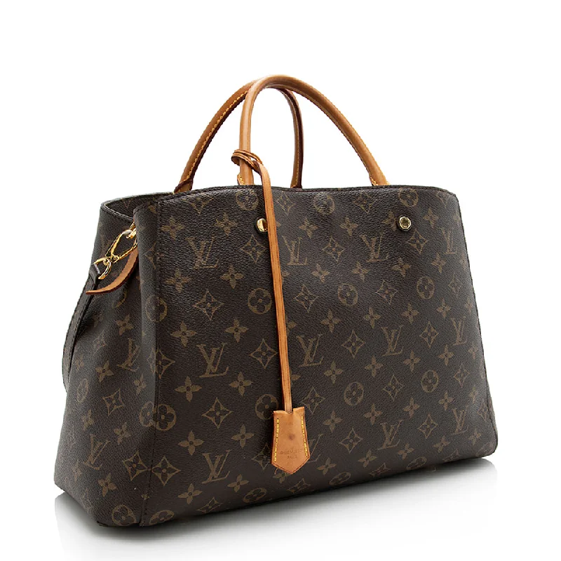 Ladies Louis Vuitton shoulder bags with a single - handle silhouetteLouis Vuitton Monogram Canvas Montaigne GM Tote (21207)