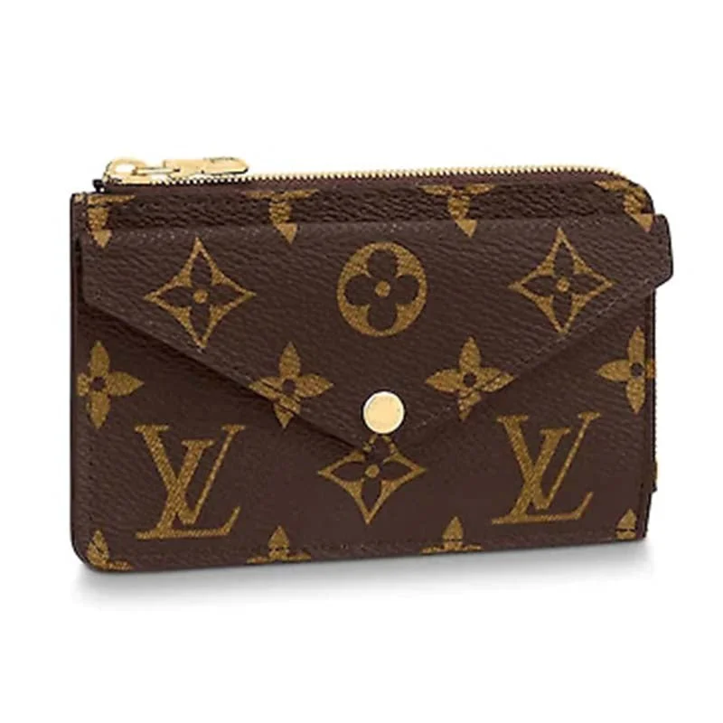 Louis Vuitton crossbody bags with a woven leather strap for textureLouis Vuitton LV Unisex Card Holder Recto Verso Monogram Canvas-Brown