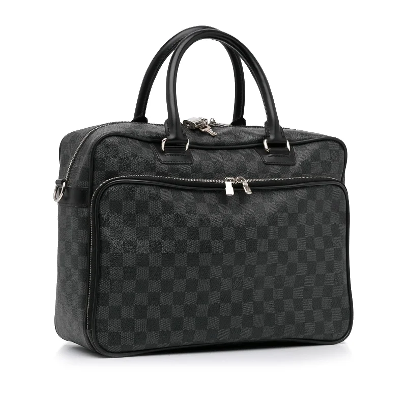 Louis Vuitton bags with a detachable mirror inside for on - the - go touch - upsLouis Vuitton Damier Graphite Icare (SHG-0NGHT6)