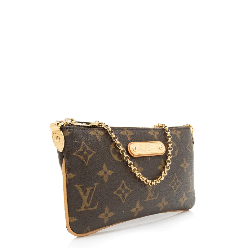 Louis Vuitton Twist bags with a contrast - colored interior for visual interestLouis Vuitton Monogram Canvas Milla MM Pochette (23941)