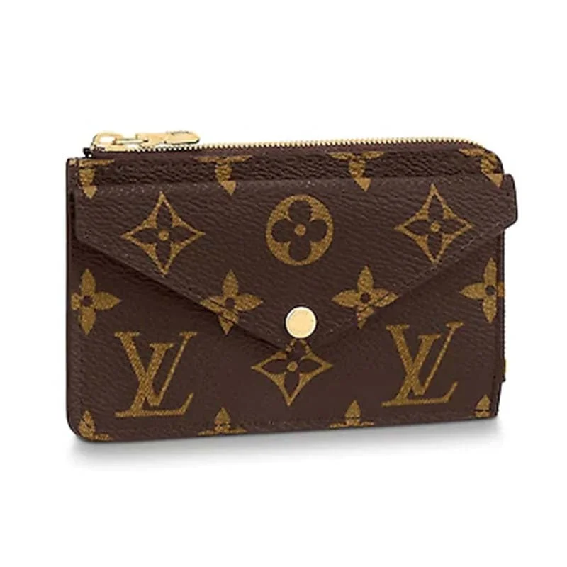 Louis Vuitton tote bags with a double - handle and shoulder - strap optionLouis Vuitton LV Unisex Card Holder Recto Verso Monogram Canvas