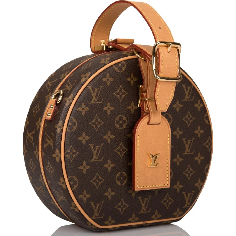 Ladies Louis Vuitton shoulder bags with a wide - width strap for comfortLouis Vuitton Monogram Petite Boite Chapeau ( - Mint)