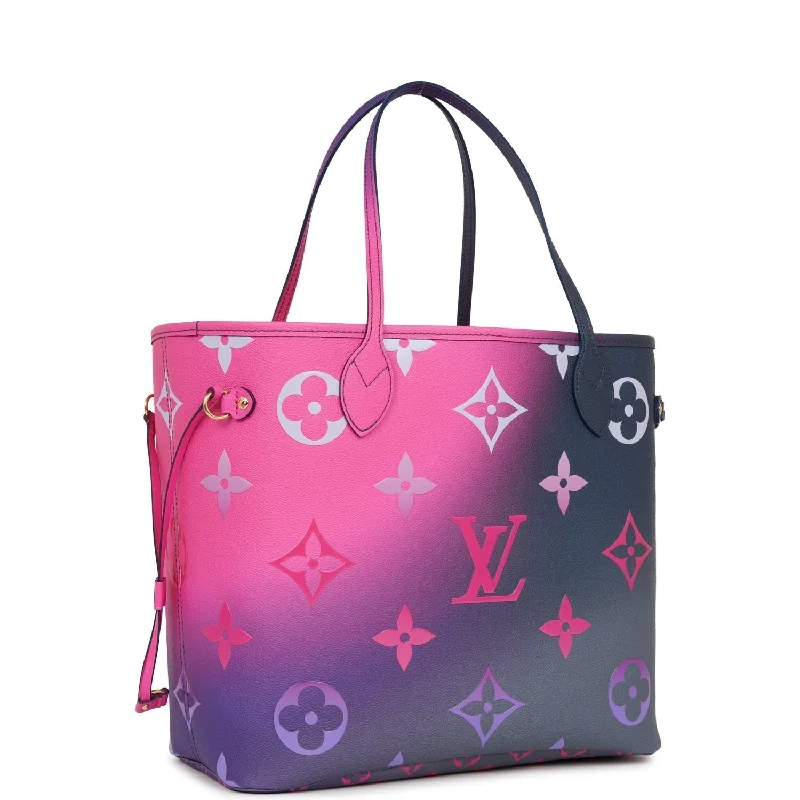 Louis Vuitton bags with a zippered interior pocket for better organizationLouis Vuitton Spring in the City Midnight Fuchsia Monogram Neverfull MM