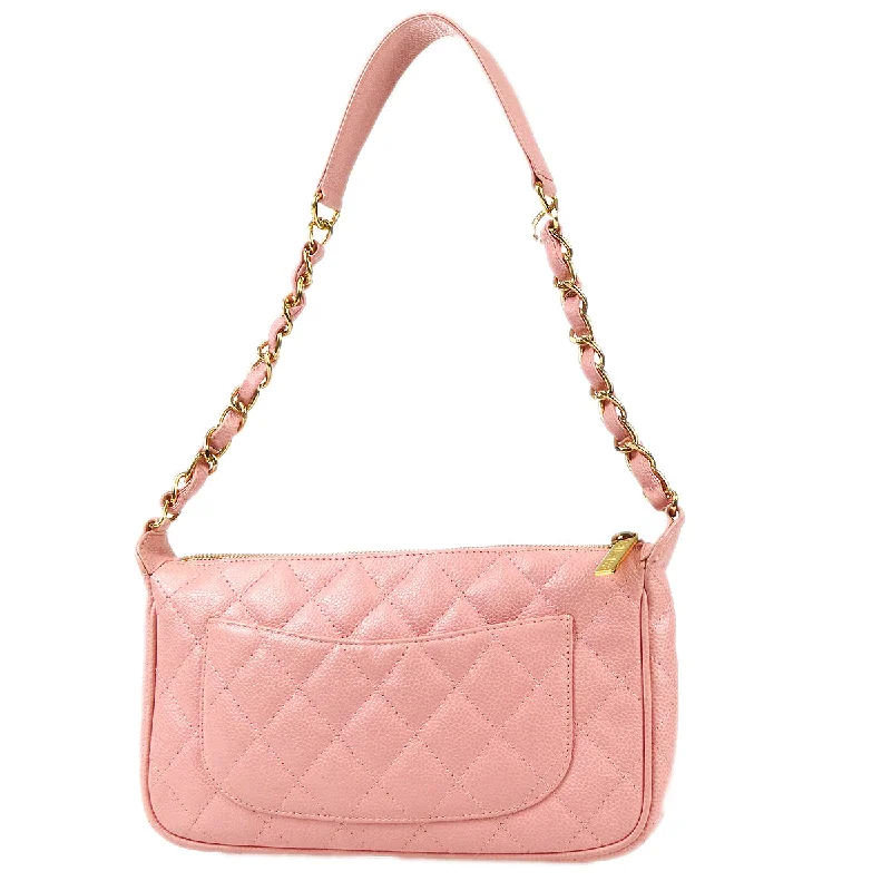 Chanel All - Match Handbag for Versatile StylingCHANEL Chain Handbag Pink Caviar 68193