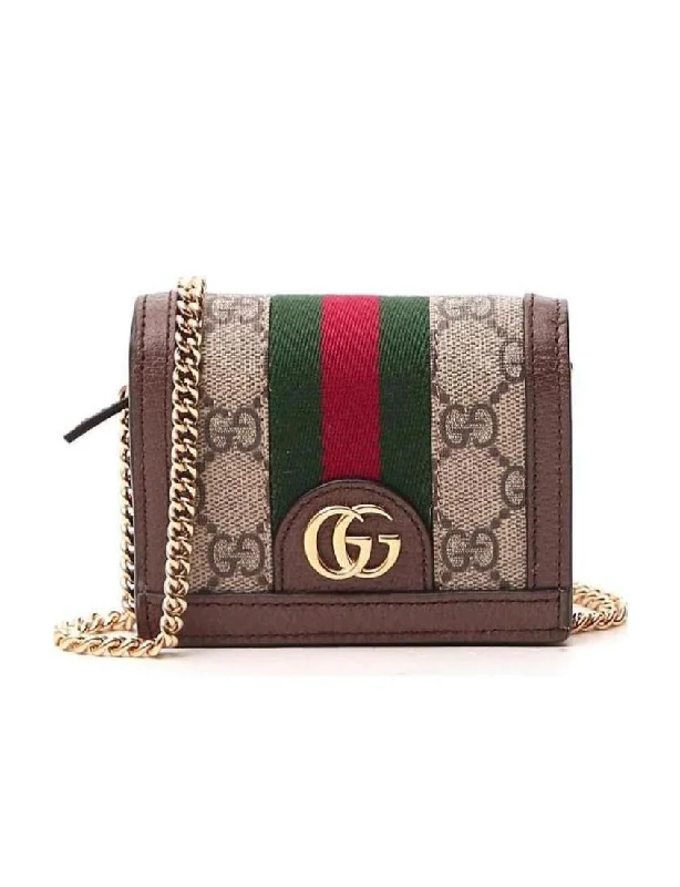 Women Gucci crossbody bags in a bold red colorGucci Chain Decoration WOC