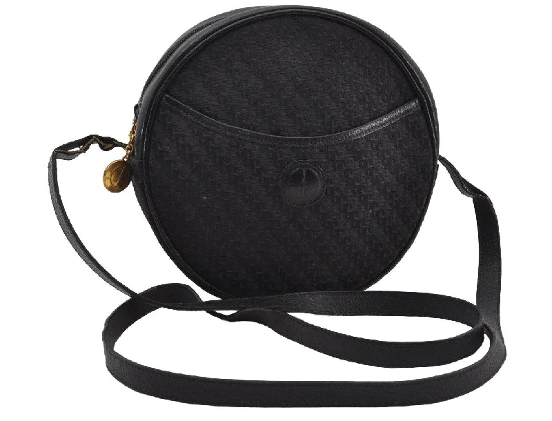 Gucci backpacks for women with a hidden back pocketAuthentic GUCCI Vintage Shoulder Cross Body Bag GG Canvas Leather Black 6960I